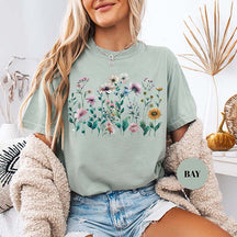 Gift For Nature Lover  Botanical Flowers T-Shirt