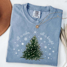 Christmas Tree Minimal Chic Holiday T-Shirt