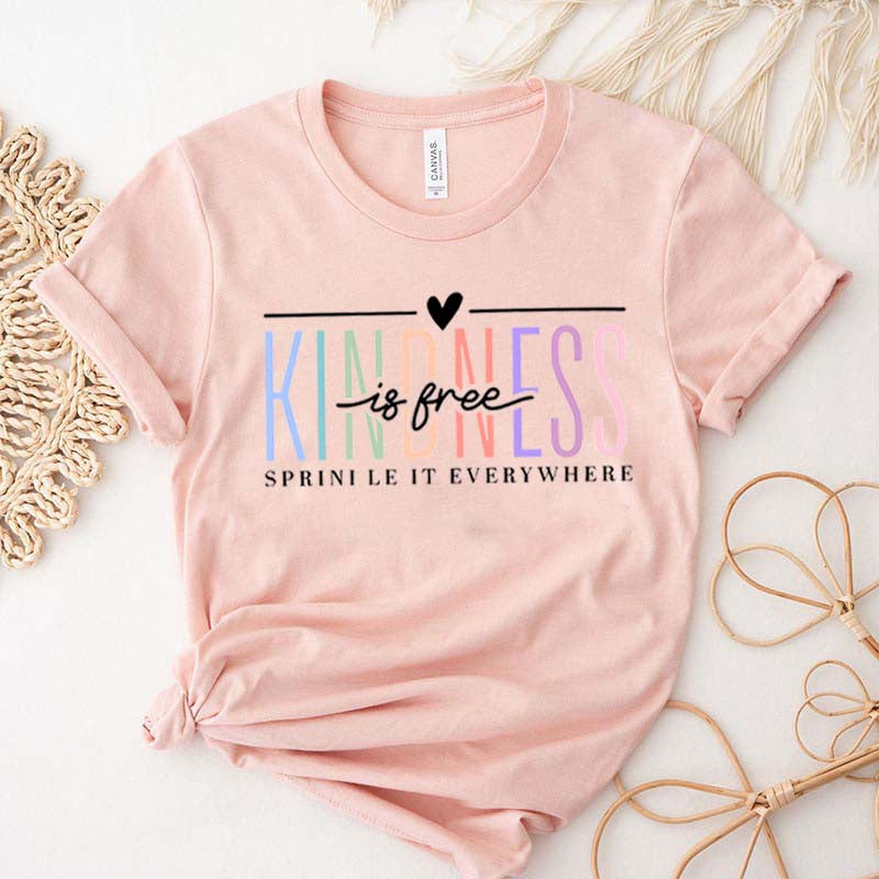 Cute Kindness Is Free Simple T-Shirt