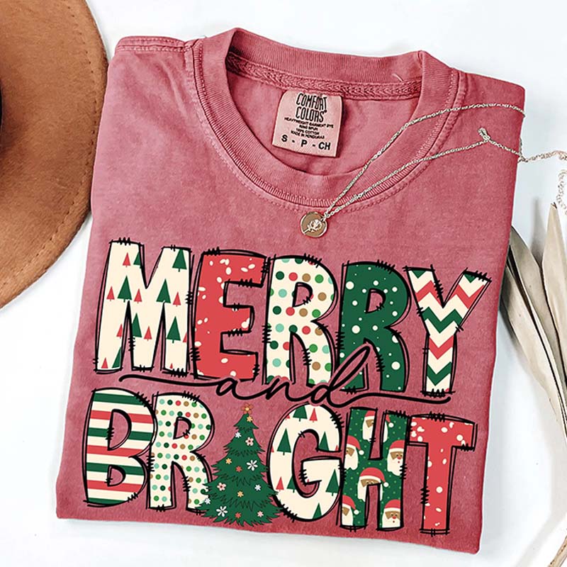 Family Merry & Bright Christmas T-Shirt