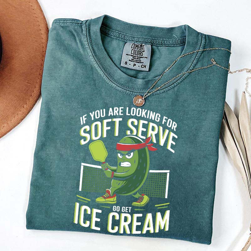 Soft Serve Pickleball Joke T-Shirt