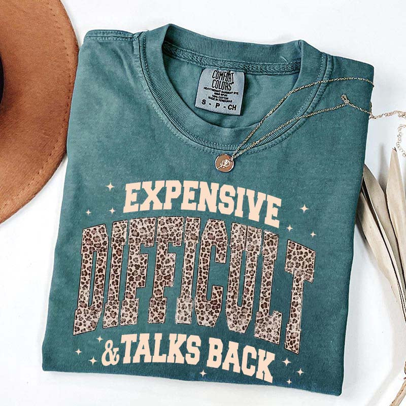 Expensive Difficult & Talks Back Leopard Print T-Shirt