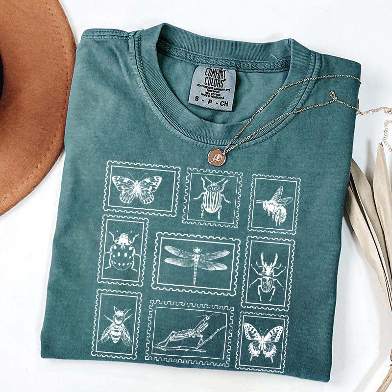 Insect Stamp Vintage Bug Lover T-Shirt