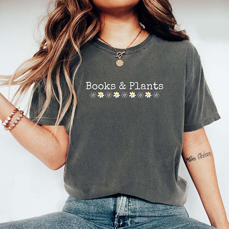 Book Lover Reading & Plants T-Shirt