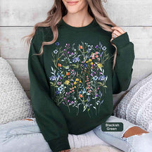 Vintage Pressed Flowers Gift For Gardener Sweatshirt