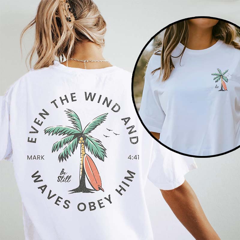 Beachy Backprint Bible Verse T-Shirt