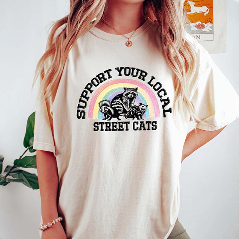 90's Funny Support Your Local Street Cats T-Shirt