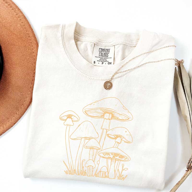 Mushroom Spiritual Moon Phase T-Shirt
