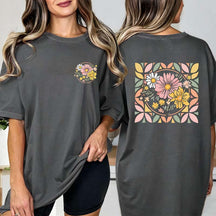 Spring Floral Graphic Lover T-Shirt