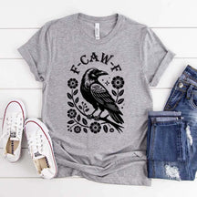 Black Gothic Crow Trendy Bird T-Shirt