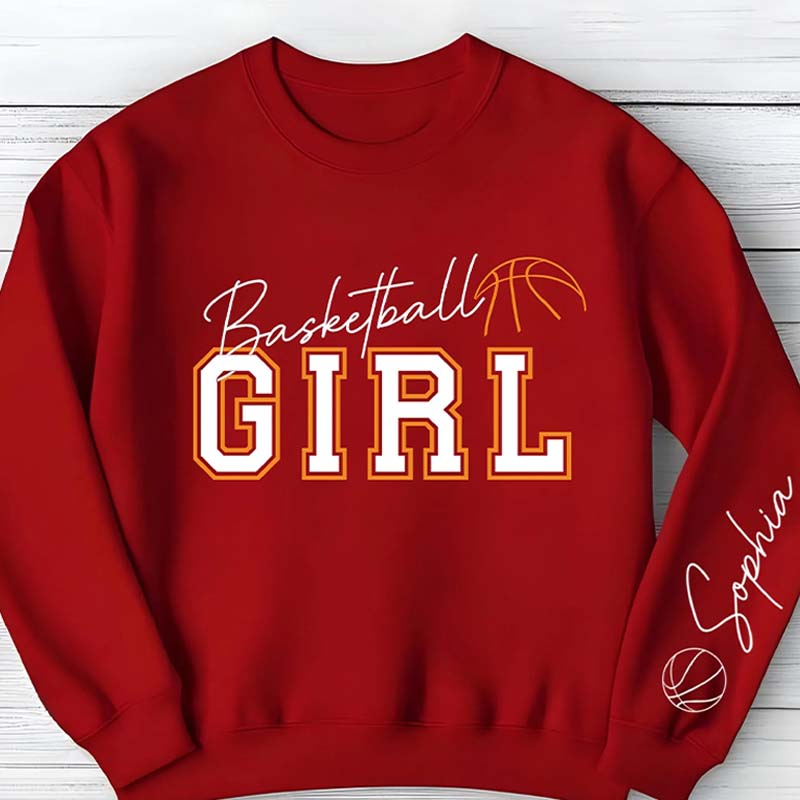 Personalized Basketball Girl Sweatshirt