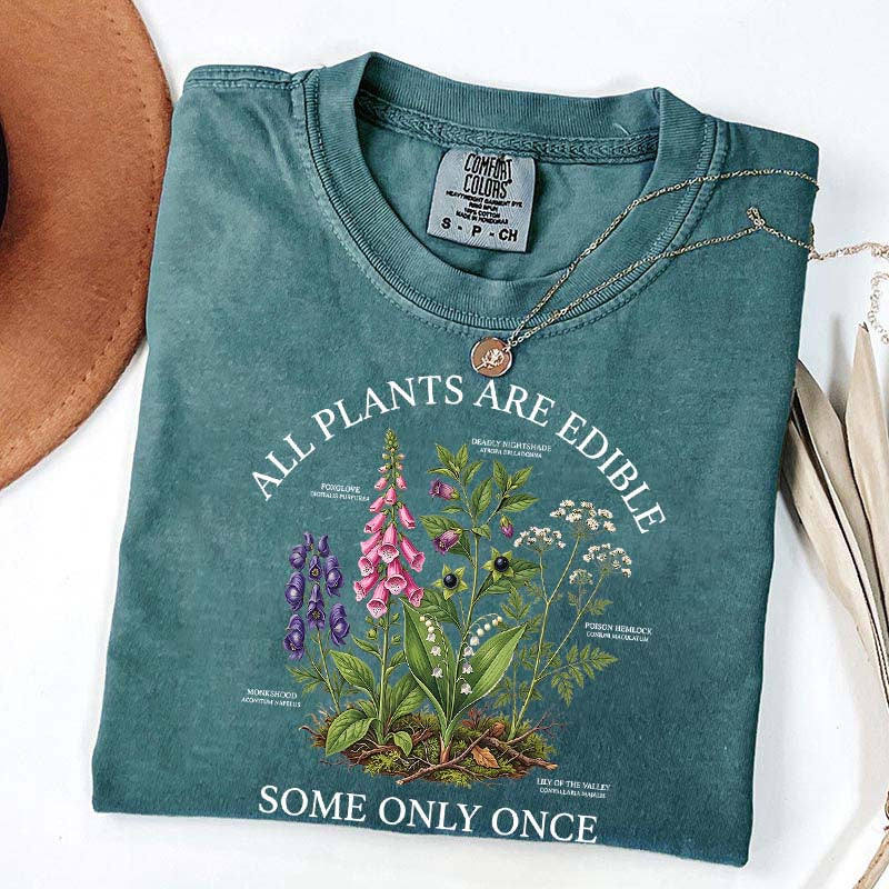 Dark Academia All Plants Are Edible Some Only Once Cute T-Shirt