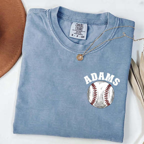 Custom Baseball Name Pocket  T-Shirt