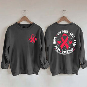 Breast Cancer Awareness Support Love Care Courage Sweatshirt