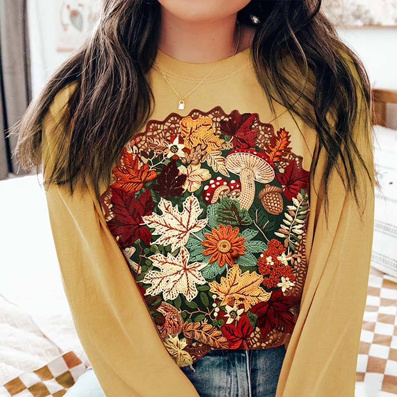 Wildflowers Cottagecore Botanical Floral Thanksgiving Sweatshirt