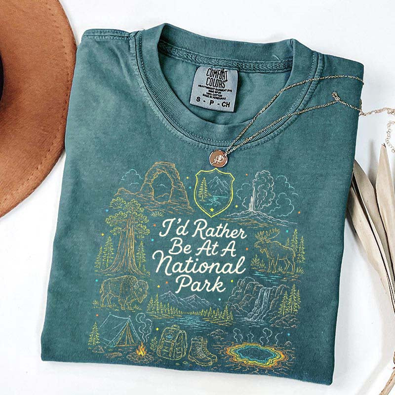 National Park Adventure Camping Girl T-Shirt