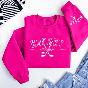 Hockey Mom Kids Name Sweatshirt