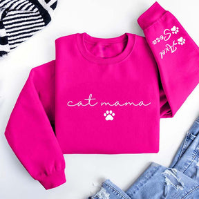 Personalized Cat Mama Sweatshirt