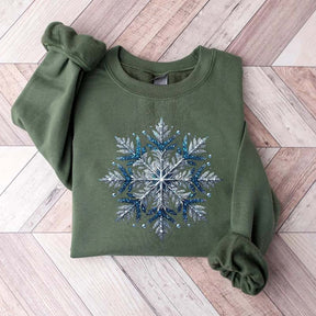 Blue Snowflakes Sweatshirt