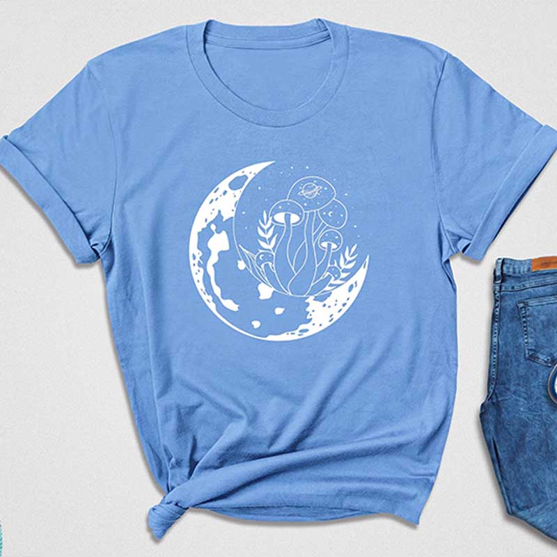 Witchy Mushroom Moon Phase T-Shirt