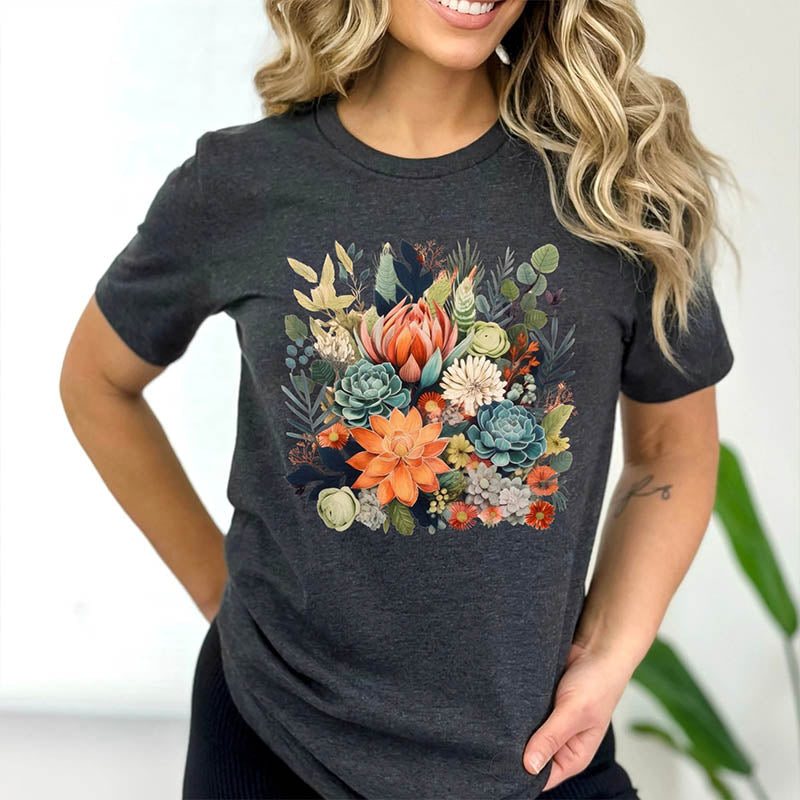 Succulent Floral Plant Lover T-Shirt