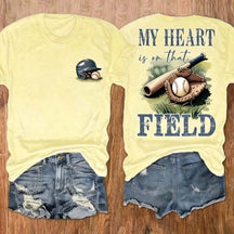 Baseball Mom My Heart Is On That Field T-Shirt