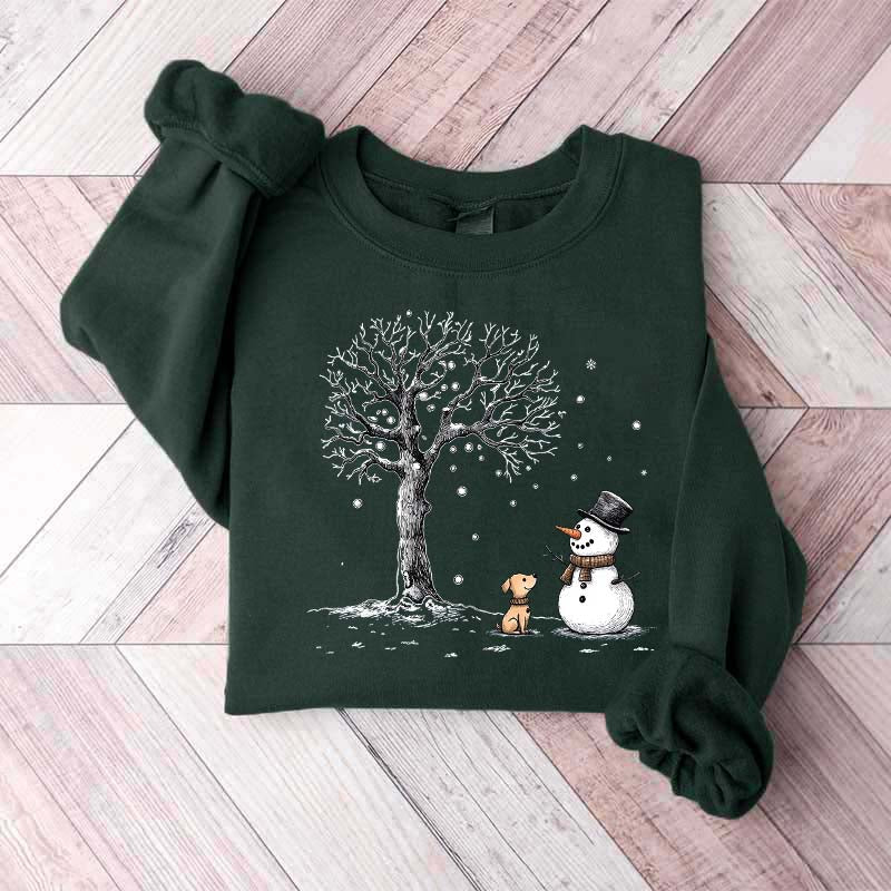 Christmas Let it Snow Cute Dog Sweatshirt