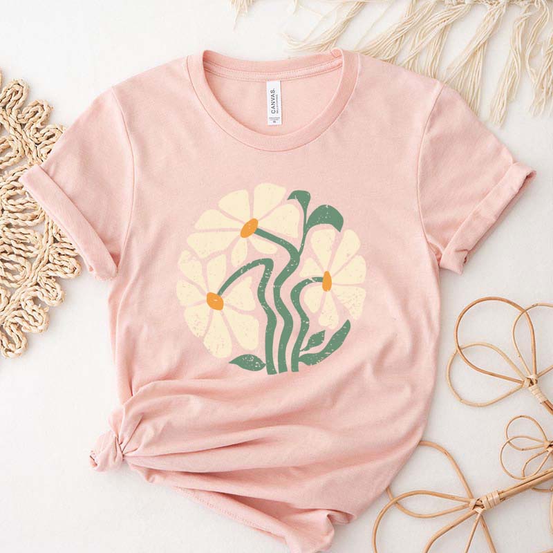Boho Botanical Daisy Lover T-Shirt
