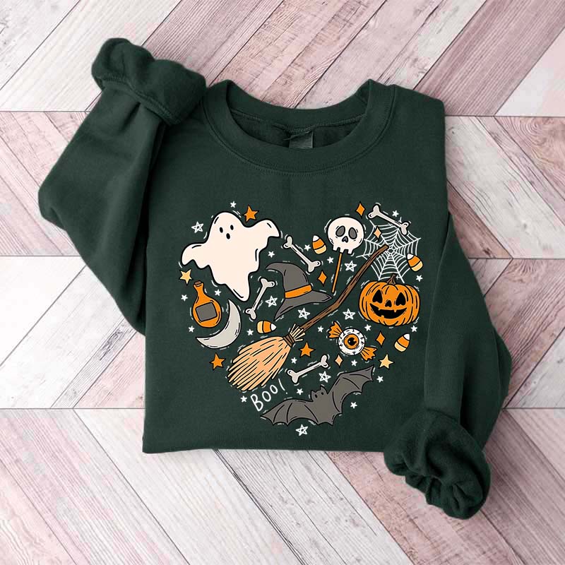 Cute Halloween Doodles Hearth Sweatshirt