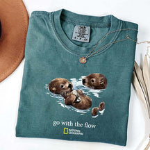 National Geographic Otters Go With The Flow T-Shirt