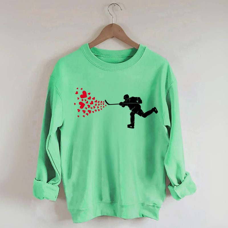 Ice Hockey Hearts Player Sweatshirt