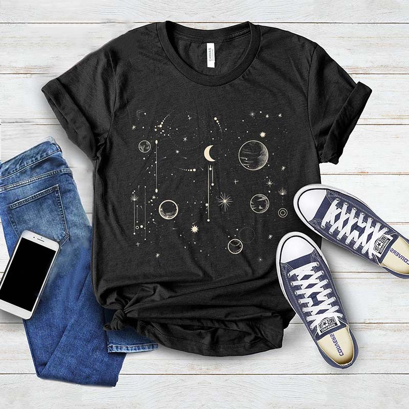 Celestial Astrology Moon Phase Spiritual T-Shirt