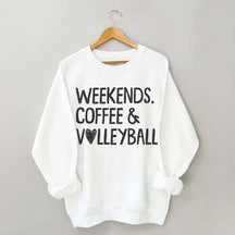 Weekends Coffee & Volleyball Sport Lover Sweatshirt