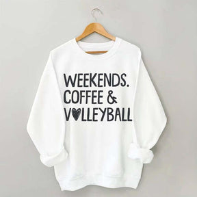 Weekends Coffee & Volleyball Sport Lover Sweatshirt