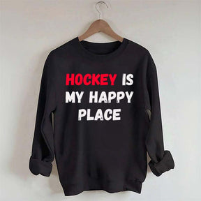 Hockey Is My Happy Place Sweatshirt
