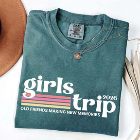 Custom Girls Trip Matching Friends Vacation T-Shirt