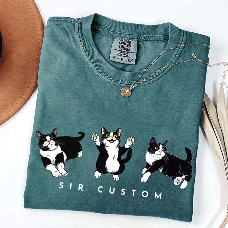 Custom Tuxedo Cat T-Shirt