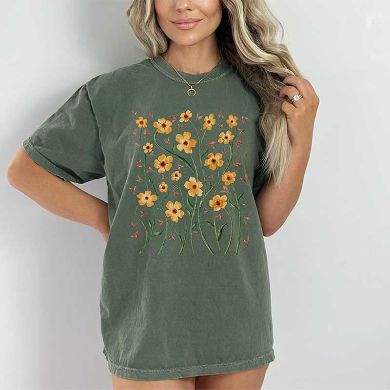 Boho Wildflowers Floral Granma T-Shirt