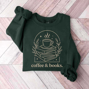 Cute Coffee & Books Club Sweatshirt