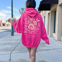 Merch Butterfly Religous Floral Hoodie