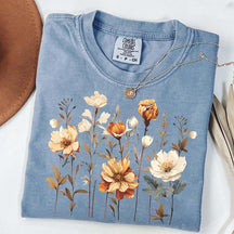 Comfort Colors Vintage Pressed Flowers Fall T-Shirt