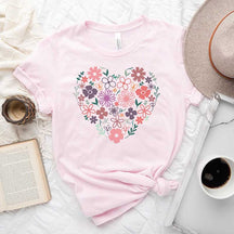 Flower Heart Botanical Bouquet T-Shirt