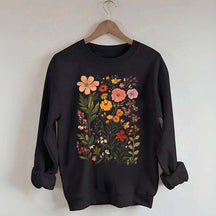Colorful Wildflower Nursery Botanical Sweatshirt