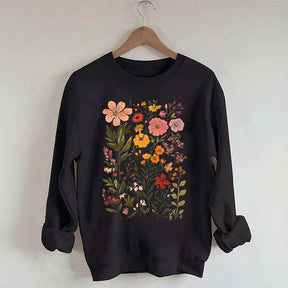 Colorful Wildflower Nursery Botanical Sweatshirt