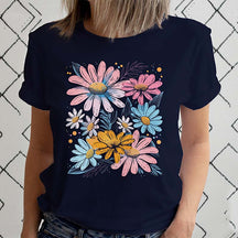 Retro Daisy Women Gift T-Shirt