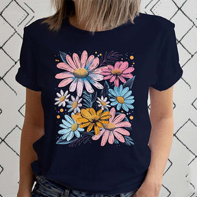 Retro Daisy Women Gift T-Shirt