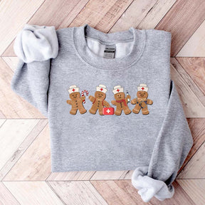 Gingerbread Christmas Nurse Sweatshirt