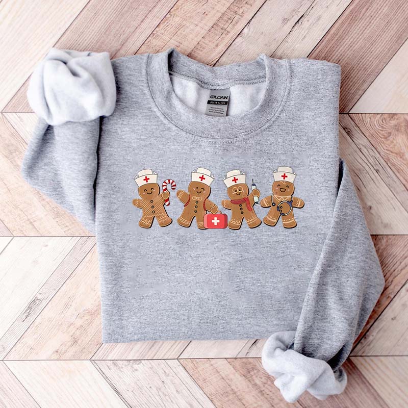Gingerbread Christmas Nurse Sweatshirt