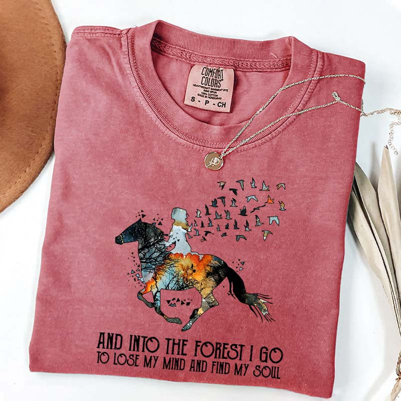 And Into the Forest I Go Equestrian Adventure T-Shirt