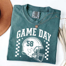 Football Season Game Day Custom Number T-Shirt